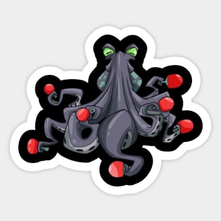 Ping Pong Table Tennis Tabletennis Funny Kraken Octopus Pun Sticker